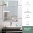 Neue Design Mood® Premium Rectangular Bathroom Mirror, Wall Mounted Bevelled Frameless Mirrors, Hangs Both Ways, Toilet Bedroom Hallway, (70cm x 50cm)