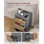 VASAGLE Kailyn Collection - Nachttisch mit Steckdosenleiste, 2er Set, Beistelltisch, 3 Schubladen, 2 AC-Steckdosen, 2 USB-A-Anschlüsse, modern, schiefergrau-naturbraun LET831G01