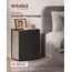 VASAGLE Nachttisch 2er Set, superschnelle werkzeuglose Montage, Toolless-Technologie, Beistelltisch 3 Schubladen, Nachtschrank, Schlafzimmer, Wohnzimmer, tintenschwarz-cappuccinobeige LET779B01