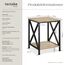 tectake® Industrial Möbel, Beistelltisch Holz und Metall, Schlafzimmer Nachttisch mit 2 Ebenen, Couchtisch mit X-Streben, Wohnzimmertisch, Beistelltisch Couch - Industrial Holz hell, Eiche Sonoma
