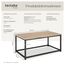 tectake® Couchtisch Holz und Metall, Wohnzimmertisch 100 x 55 x 45,5 cm, Sofa Tisch Wohnzimmer Möbel, Couch Tisch, Coffee Table, Zimmer Deko, Beistelltisch - Industrial Holz hell, Eiche Sonoma