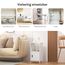 WOLTU 2er Set Nachttisch schmal Weiß, Nachtschrank mit 1 offenem und 1 Fach mit Tür, 30x60x30 cm, modernes Nachtkästchen, als Beistelltisch Sofatisch, für Schlafzimmer Wohnzimmer TSR166ws-2