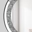 Ruomeng Runder Wandspiegel, Kristall-Diamant-Spiegel für Heimdekoration, Akzentspiegel für Badezimmer, Eingangsbereich und Schlafzimmer, 61 cm