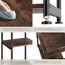 tectake® Beistelltisch, Couchtisch mit Stauraum auf 3 Ebenen aus Holz + Metall, Nachttisch 34 x 30 x 59 cm, Couch Tisch Wohnzimmer Möbel, Deko Schlafzimmer - Industrial Dunkelbraun
