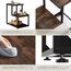 tectake® Industrial Beistelltisch Holz + Metall, Couchtisch 60,5 x 35,5 x 60,5 cm, Deko Wohnzimmer, Blumenständer, Pflanzenständer, Beistelltisch Couch, Nachttisch - Industrial Dunkelbraun