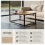 tectake® Couchtisch Holz und Metall, Wohnzimmertisch 100 x 55 x 45,5 cm, Sofa Tisch Wohnzimmer Möbel, Couch Tisch, Coffee Table, Zimmer Deko, Beistelltisch - Industrial Holz hell, Eiche Sonoma