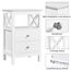 Yaheetech Nachttisch Nachtschrank mit 2 Schubladen Moderne Nachtkommode Boxspringbett Beistelltisch Ablagetisch für Schlafzimmer Wohnzimmer, 40x30x60 cm