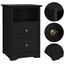 Yaheetech 2er Set Nachtschrank Nachttische mit 2 Schubladen und 1 Ablagefach Modern Schuladenschrank aus Holz Boxspringbett Nachtkommode für Schlafzimmer/Wohnzimmer, 40 x 35 x 60 cm