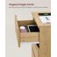 VASAGLE Kailyn Kollektion - Nachttisch mit Steckdosenleiste, 2er Set, Beistelltisch, 3 Schubladen, 2 AC-Steckdosen, 2 USB-A-Anschlüsse, modern, strohgelb LET831Y70