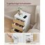 VASAGLE Kailyn Collection - Nachttisch mit Steckdosenleiste, 2er Set, Beistelltisch, 3 Schubladen, 2 AC-Steckdosen, 2 USB-A-Anschlüsse, modern, wolkenweiß-mandelgelb LET831Y01