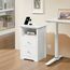 Yaheetech Nachttische 2er Set Beistelltisch mit Ladestation und 2 Schubladen Moderner Nachtschrank Holz Couchtisch Sofatisch für Schlafzimmer, Wohnzimmer, Weiß