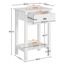 Yaheetech 2er Set Nachttisch Beistelltisch mit Schublade und Ablage Nachtkommode Moderner Telefontisch Cuchtisch aus MDF 40 x 30 x 61 cm, Weiß