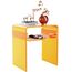 solaround Acryl Beistelltisch Nachttisch, Transparent U-Form Tisch, für Schlafzimmer Wohnzimmer, 40 x 30 x 50 cm (Yellow)