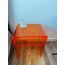 solaround Acryl Beistelltisch Nachttisch, Transparent U-Form Tisch, für Schlafzimmer Wohnzimmer, 40 x 30 x 50 cm (Orange)