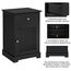 Yaheetech Nachtschrank Nachtkommode Boxspringbett Nachttisch mit 1 Schublade und verstellbarem Einlegeboden Moderner Beistelltisch für Schlafzimmer/Wohnzimmer 40 x 35 x 60 cm, Schwarz
