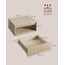 VASAGLE Nachttisch hängend 2er Set, Leuchte mit 3 Farben, schwebendes Wandregal, Schublade, 35 x 40 x 18 cm, modern, Wohnzimmer Schlafzimmer, naturbeige LET854N01