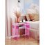 solaround Acryl Beistelltisch Nachttisch, Transparent U-Form Tisch, für Schlafzimmer Wohnzimmer, 40 x 30 x 50 cm (Rosa)