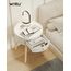 WOLTU Nachttisch 2er Set Beistelltisch Nachtkommode Nachtschrank Sofatisch, mit Schublade, mit Beinen, Holz, MDF, Weiß, TS111ws-2
