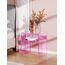solaround Acryl Beistelltisch Nachttisch, Transparent U-Form Tisch, für Schlafzimmer Wohnzimmer, 40 x 30 x 50 cm (Rosa)
