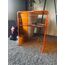 solaround Acryl Beistelltisch Nachttisch, Transparent U-Form Tisch, für Schlafzimmer Wohnzimmer, 40 x 30 x 50 cm (Orange)