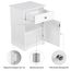 Yaheetech 2er Set Nachttisch Nachtschrank Nachtkommode mit Schublade und verstellbarem Einlegeboden Boxspringbett Beistelltisch Sofatisch für Schlafzimmer/Wohnzimmer, Weiß