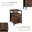 tectake® Beistellschrank, Nachttisch mit Ablage, Nachtschrank aus Holz und Metall, 40,5 x 60,5 cm, Deko Schlafzimmer, Wohnzimmer, Zimmer Deko, Blumenständer - Industrial Holz dunkel, rustikal