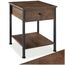 tectake® Nachttisch mit Schublade, 2 Ablagen, 40 x 40 x 55,5 cm, Couchtisch, Beistelltisch, Deko Wohnzimmer Möbel, Deko Schlafzimmer, Blumenständer, Nachtschrank - Industrial Dunkelbraun