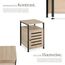 tectake® Beistellschrank, Nachttisch mit Ablage, Nachtschrank aus Holz und Metall, 40,5 x 60,5 cm, Deko Schlafzimmer, Wohnzimmer, Zimmer Deko, Blumenständer - Industrial Holz hell, Eiche Sonoma