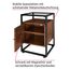 tectake® Nachttisch mit Glasplatte, 40 x 43 x 60,5 cm, Beistelltisch mit Tür, Zimmer Deko Wohnzimmer, Deko Schlafzimmer Möbel, Blumenständer, Nachtschrank, Nachtkästchen - Industrial Dunkelbraun