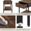 tectake® Nachttisch mit Schublade, 2 Ablagen, 40 x 40 x 55,5 cm, Couchtisch, Beistelltisch, Deko Wohnzimmer Möbel, Deko Schlafzimmer, Blumenständer, Nachtschrank - Industrial Dunkelbraun