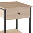 tectake® Nachttisch mit Schublade, 2 Ablagen, 40 x 40 x 55,5 cm, Couchtisch, Beistelltisch, Deko Wohnzimmer Möbel, Deko Schlafzimmer, Blumenständer, Nachtschrank - Industrial Holz hell, Eiche Sonoma