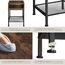 tectake® Nachttisch, Beistelltisch Couch mit offenem Fach und Gitterablage, Pflanzenständer, Möbel Deko Schlafzimmer, Nachtschrank, Wohnzimmer Möbel, Zimmer Deko - Industrial Holz dunkel, rustikal