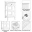 Yaheetech 2er Set Nachttisch weiß, Nachtschrank mit Schublade & 2 Abalgen, Moderne Nachtkommode für Boxspringbett, Beistelltisch Ablagetisch für Schlafzimmer Wohnzimmer, 70 cm hoch