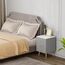 WOLTU 2er Set Nachttisch Nachtschrank für Boxspringbett, 3 Schubladen aus Massivholz, Kommode mit Schubladen Sideboard, einfache Montage, Höhe Tragfähigkeit, 40,5x41x60cm, Grau TS135gr-2