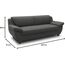 DOMO. collection Panama 3 Sitzer, Sofa, 3er Couch, Garnitur, 3-2-1, anthrazit, 207 cm