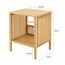 [en.casa] Beistelltisch Varde Wohnzimmertisch 50 x 39 x 33 cm Nachttisch Sofatisch Nebentisch Kaffeetisch mit Ablagefach Bambus Naturfarben