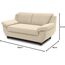 DOMO. collection Panama 2 Sitzer, Sofa, 2er Couch, Garnitur, 3-2-1, beige, 159 cm