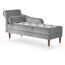 Vesgantti Velvet Chaiselongue, Indoor Lounge Sofa mit linker Armlehne und Lendenkissen, Recamiere für Wohnzimmer, Schlafzimmer und Büro, Samt Loungesessel 149.5 x 54 x 76CM
