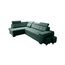 Robin Inspire Grand Ecksofa mit Schlaffunktion Bettkasten Kopfstützen Relaxfunktion 2 Hocker Sofa L-Form Schlafsofa Freistehende Eckcouch Schlafcouch Wohnzimmermöbel Wohnlandschaft Links Flaschengrün