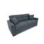 fornera f60 Sofa mit Schlaffunktion - 3 Sitzer Schlafsofa und Klappsofa mit hochwertiger Kaltschaummatratze & CATAS Bettgestell - Schlafcouch mit Bettfunktion grau