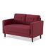 Zinus Mikhail Mid-Century Polster 134 cm Sofa, Rubinrot Weave