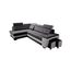 Robin Inspire Grand Ecksofa mit Schlaffunktion Bettkasten Kopfstützen Relaxfunktion 2 Hocker Sofa L-Form Schlafsofa Freistehende Eckcouch Schlafcouch Wohnzimmermöbel Wohnlandschaft Links Silber