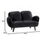 Atlantic Home Collection BEN, 2-Sitzer Sofa, Samt, schwarz