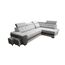 Robin Grand Ecksofa mit Schlaffunktion Bettkasten Kopfstützen Relaxfunktion 2 Hocker Sofa L-Form Schlafsofa Freistehende Eckcouch Schlafcouch Wohnzimmermöbel Wohnlandschaft Rechts Silver Anthracite