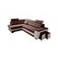 Robin Inspire Grand Ecksofa mit Schlaffunktion Bettkasten Kopfstützen Relaxfunktion 2 Hocker Sofa L-Form Schlafsofa Freistehende Eckcouch Schlafcouch Wohnzimmermöbel Wohnlandschaft Links Braun Creme