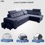 Robin Inspire Grand Ecksofa mit Schlaffunktion Bettkasten Kopfstützen Relaxfunktion 2 Hocker Sofa L-Form Schlafsofa Freistehende Eckcouch Schlafcouch Wohnzimmermöbel Wohnlandschaft Rechts Anthracite