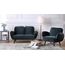 Atlantic Home Collection BEN, 2-Sitzer Sofa, Samt, grün