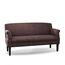 CAVADORE 3-Sitzer Küchensofa Malm, Sitzbank für Küche oder Esszimmer in Lederoptik, Inkl. Armteilverstellung, Federkern und moderner Kontrastnaht, 182 x 97 x 78, Mikrofaser: braun