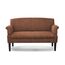 CAVADORE 2-Sitzer Küchensofa Malm, Sitzbank für Küche oder Esszimmer in Lederoptik, Inkl. Armteilverstellung, Federkern und moderner Kontrastnaht, 152 x 97 x 78, Mikrofaser: cognac