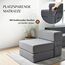 Schlafsessel mit Bettfunktion – Schlafsofa 75 cm breit, faltbare Schlafcouch & Gästematratze für 2, klappbares Sofa Bett – Extra dick 20cm & bequem H3 – Test SEHR GUT Oeko-TEX Standard Klappmatratze